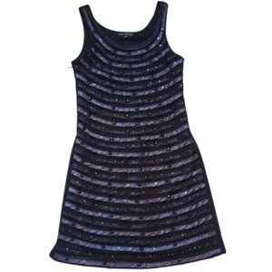 Black and Silver Ribbon Dress Size 8